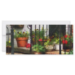 Pansies and Geraniums on Stoop Rack Card