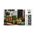 Pansies and Geraniums on Stoop Stamps