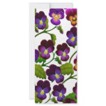 Pansies and Violas Floral Bookmark Custom Rack Cards
