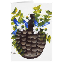 Pansies and Wild Flowers in Basket cards