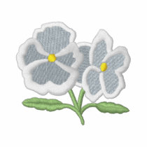Pansies embroidered shirts