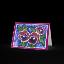 Pansies  Greeting Card cards