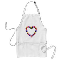 Pansies Heart Apron
