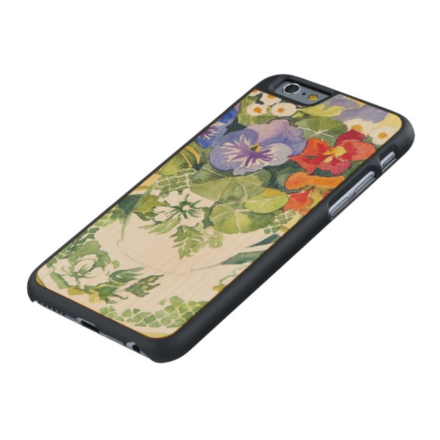 Pansies - nasturtiums 2013 carved® maple iPhone 6 case-5