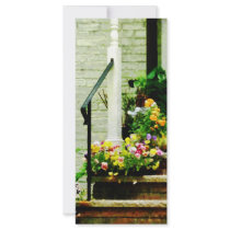 Pansies on Steps Customized Rack Card