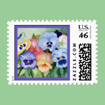 Pansies Postage Stamp stamps