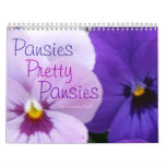 Pansies, Pretty Pansies 18 Months Wall Calendars