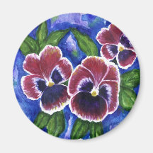 Pansies Refrigerator Magnet