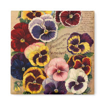 Pansies Seed Packet Magnets
