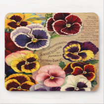 Pansies Seed Packet Mousepad by vintagegiftmall Pansies Seed Packet Mousepad