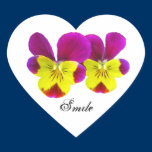 Pansies Smile Sticker stickers