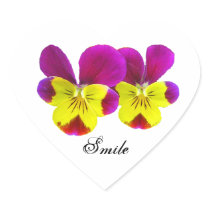 Pansies Smile Sticker
