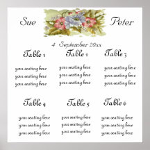 PANSIES -WEDDING SEATING SHART POSTERS