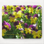 Pansies with Quote Mousepad