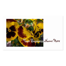 Pansies with Water Droplets Business Card Template