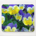 Pansies Yellow Blue Mousepad