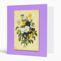 Pansy and Violets Botanical Art Binder binders