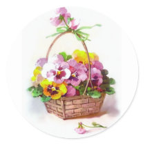 Pansy Basket stickers by Memory_Lane Pansy Basket stickers