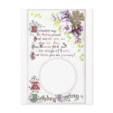 Pansy Birthday Card Frame postcards