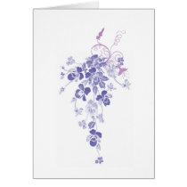 Pansy Bouquet - Greeting Note Card