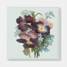 Pansy Bouquet Magnets