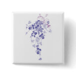 Pansy Bouquet - Square Pin