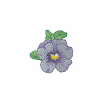 Pansy embroidered shirts