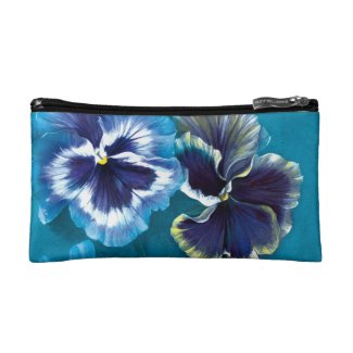 Pansy fine art Baguettes cosmetic bag