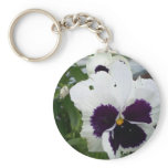 Pansy Flower Key Chain