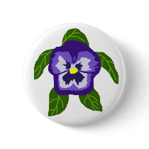 Pansy  FLOWER SEA TURTLE button