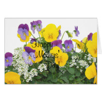 Pansy Flowers Mothers' Day Card cards