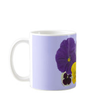 pansy flowers mugs