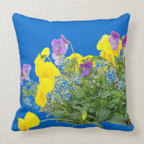 Pansy Flowers Pillow pillows
