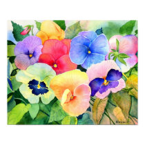Pansy Garden Print by goldersbug Pansy Garden Print
