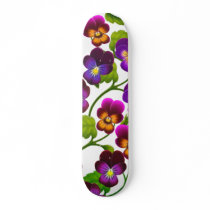 Pansy Garden Skateboard by twopurringcats Pansy Garden Skateboard