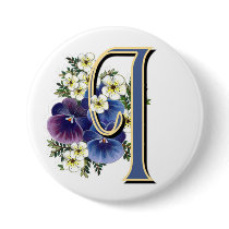 Pansy Initial - I buttons by ArtbyJean Pansy Initial - I buttons