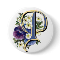 Pansy Initial - P buttons by ArtbyJean Pansy Initial - P buttons