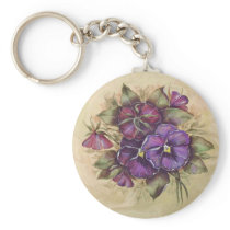 Pansy Keychain