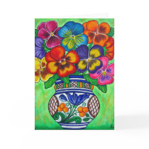 Pansy Parade Greeting Card by LisaLorenzPaintings Pansy Parade Greeting Card
