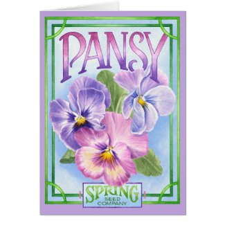 Pansy Seeds - Blank Card