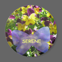 Pansy Serene Magnet by gramabarb Pansy Serene Magnet