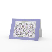 pansy sketch cards by Eye4birds pansy sketch cards