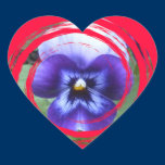 Pansy Spin on Red Sticker stickers