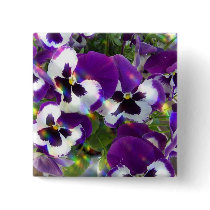 Pansy Square Pin