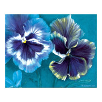 Pansy study fine art floral poster print
