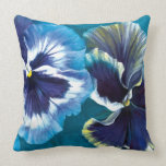 Pansy study fine art floral square pillow