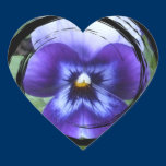 Pansy Swirl Heart Sticker stickers