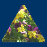 Pansy Triangle Quote Sticker stickers