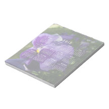 Pansy with Water Droplets; 2012 Calendar Scratch Pad