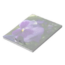 Pansy with Water Droplets Note Pads